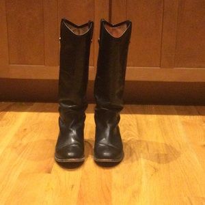 6 1/2 Frye Melissa Button Boots Tall Black